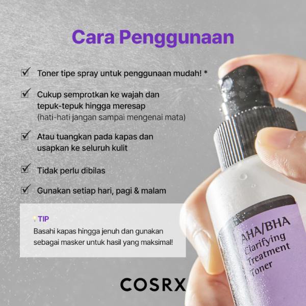 COSRX  AHA/BHA Clarifying Treatment Toner 150ml - Gambar 4