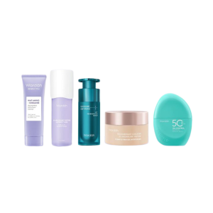 Wardah 5 pcs Skincare Solusi Masalah Kulit - Face Wash, Moisturizer, Serum, Sunscreen, & Toner (Acnederm, Cica, Panthenol, UV Shield, Amino Facial Wash, Airy, Crystal Secret, Lightening)- Skincare - LiftingSkin Set